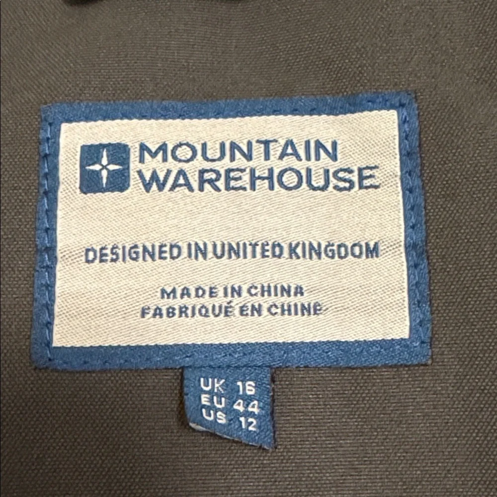Like New Mountain Warehouse Women's Green Padded Jacket with Faux Fur Trim